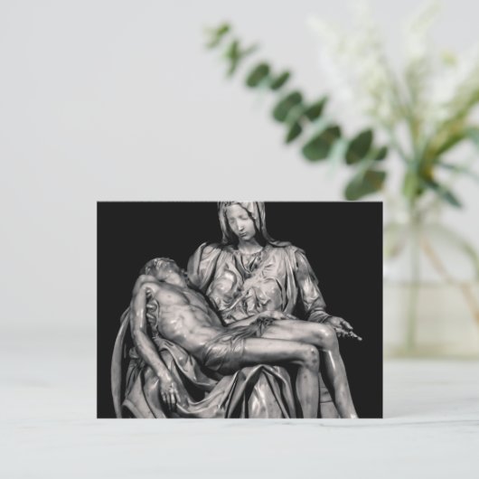 Michealangelo Masterstuk La Pieta Sculpture Briefkaart (Staand voorkant)