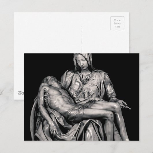 Michealangelo Masterstuk La Pieta Sculpture Briefkaart (Voorkant / Achterkant)