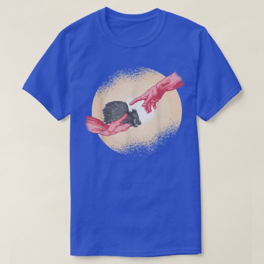 Michel Angelo hand of god funny Porcupine T-Shirt (Design voorkant)