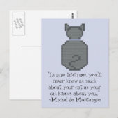 Michel de Montaigne Cat Quote Briefkaart (Voorkant / Achterkant)