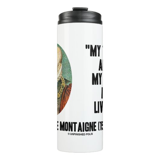 Michel de Montaigne mijn handel en mijn kunst leve Thermosbeker (Voorkant)
