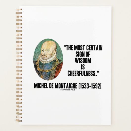 Michel de Montaigne Sign of Wisdom Cheerfulness Planner (Voorkant)