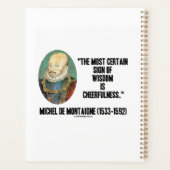 Michel de Montaigne Sign of Wisdom Cheerfulness Planner (Achterkant)