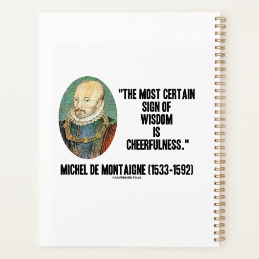 Michel de Montaigne Sign of Wisdom Cheerfulness Planner (Achterkant)