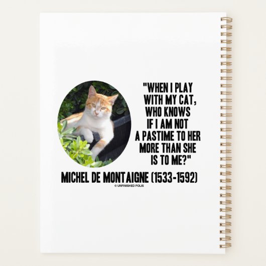 Michel de Montaigne wanneer ik speel met mijn cita Planner (Achterkant)