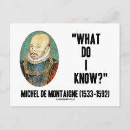 Michel de Montaigne Wat weet ik? prijsopgave Briefkaart