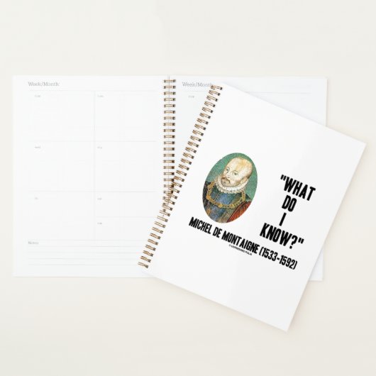 Michel de Montaigne Wat weet ik? prijsopgave Planner (Display)