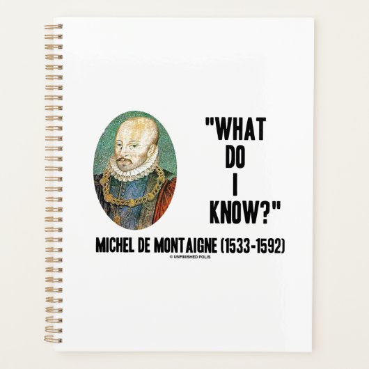 Michel de Montaigne Wat weet ik? prijsopgave Planner (Voorkant)