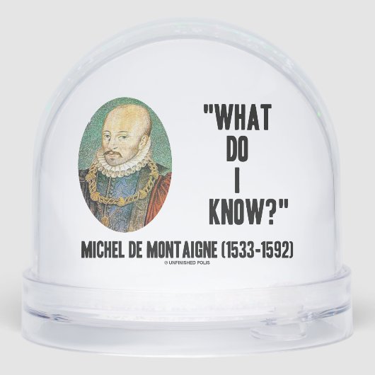 Michel de Montaigne Wat weet ik? prijsopgave Sneeuwbol (Achterkant)