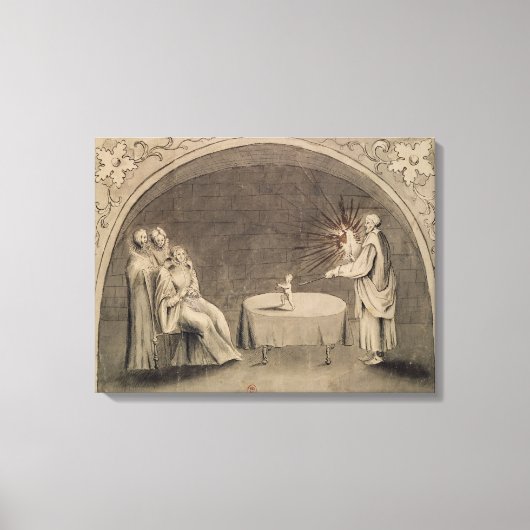 Michel de Nostradame en Catherine Canvas Afdruk (Voorkant)