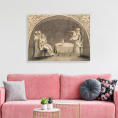 Michel de Nostradame en Catherine Canvas Afdruk (Insitu (Woonkamer))