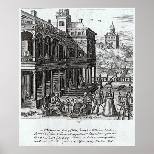 Michel de Nostradame wordt geraadpleegd Poster (Voorkant)