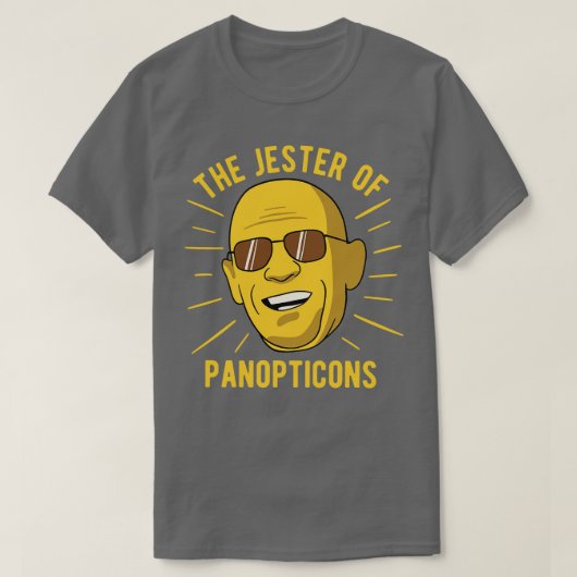 Michel Foucault Filosofie De nar van Panoptico T-shirt (Design voorkant)