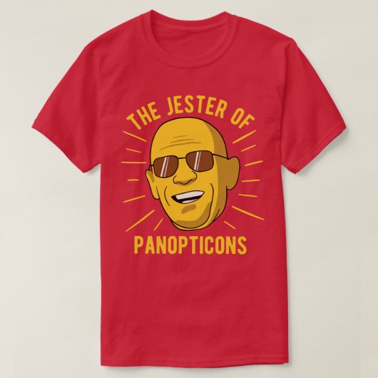 Michel Foucault Filosofie De nar van Panoptico T-shirt (Design voorkant)