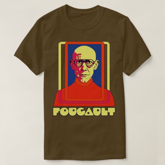 Michel Foucault Retro 70s Stijl T-shirt (Design voorkant)
