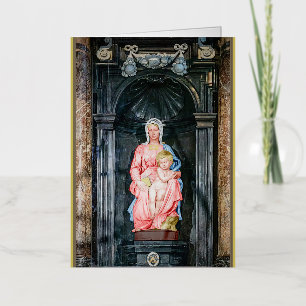 Michelangelo 1504 Madonna van Brugge Folie Wenskaart