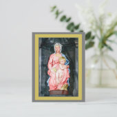 Michelangelo 1504 Madonna van Brugge Kerstmis Briefkaart (Staand voorkant)