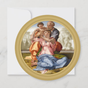 Michelangelo 1507 HEILIGE FAMILIE Feestdagenkaart