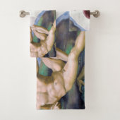 Michelangelo - Aanmaak van Adam geïsoleerd Bad Handdoek (Insitu)