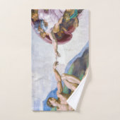 Michelangelo - Aanmaak van Adam geïsoleerd Bad Handdoek (Handdoek)