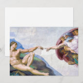Michelangelo - Aanmaak van Adam geïsoleerd Bedankkaart (Voorkant / Achterkant)