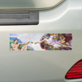 Michelangelo - Aanmaak van Adam geïsoleerd Bumpersticker (Op auto)
