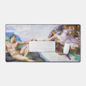 Michelangelo - Aanmaak van Adam geïsoleerd Bureaumat (Keyboard & Muis)