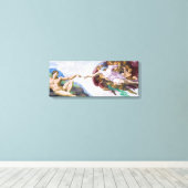 Michelangelo - Aanmaak van Adam geïsoleerd Canvas Afdruk (Insitu (Houten vloer))