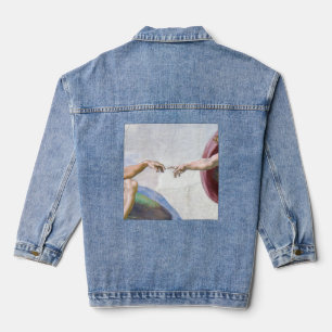 Michelangelo - Aanmaak van Adam geïsoleerd Denim Jacket