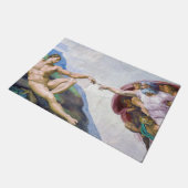 Michelangelo - Aanmaak van Adam geïsoleerd Deurmat (Schuin)
