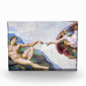 Michelangelo - Aanmaak van Adam geïsoleerd Fotoblokken (Voorkant)