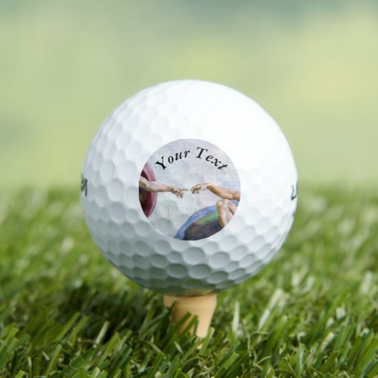 Michelangelo - Aanmaak van Adam geïsoleerd Golfballen (Insitu Shirt)