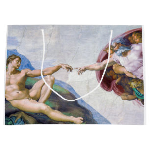 Michelangelo - Aanmaak van Adam geïsoleerd Groot Cadeauzakje
