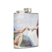 Michelangelo - Aanmaak van Adam geïsoleerd Heupfles (Rechts)