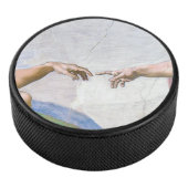 Michelangelo - Aanmaak van Adam geïsoleerd Hockey Puck (3/4)