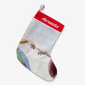 Michelangelo - Aanmaak van Adam geïsoleerd Kleine Kerstsok (Voorkant (Hangend))