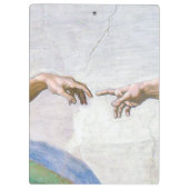 Michelangelo - Aanmaak van Adam geïsoleerd Klembord (Achterkant)