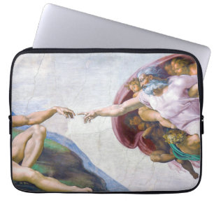 Michelangelo - Aanmaak van Adam geïsoleerd Laptop Sleeve
