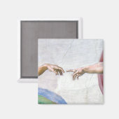 Michelangelo - Aanmaak van Adam geïsoleerd Magneet (Voorkant / Achterkant)