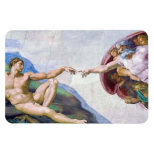 Michelangelo - Aanmaak van Adam geïsoleerd Magneet