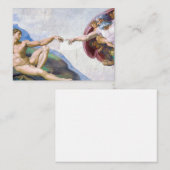 Michelangelo - Aanmaak van Adam geïsoleerd Notitiekaartje (Voorkant / Achterkant)