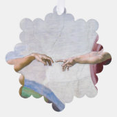Michelangelo - Aanmaak van Adam geïsoleerd Ornament Kaart (Voorkant)