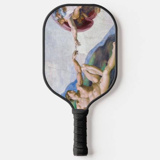Michelangelo - Aanmaak van Adam geïsoleerd Pickleball Paddle (Voorkant)