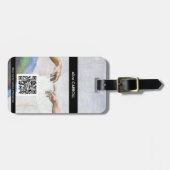 Michelangelo - Aanmaak van Adam geïsoleerd - QR-co Bagagelabel (Voorkant horizontaal)