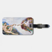 Michelangelo - Aanmaak van Adam geïsoleerd - QR-co Bagagelabel (Achterkant horizontaal)
