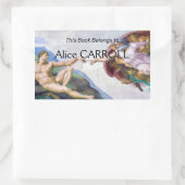 Michelangelo - Aanmaak van Adam geïsoleerd Rechthoekige Sticker (Tas)