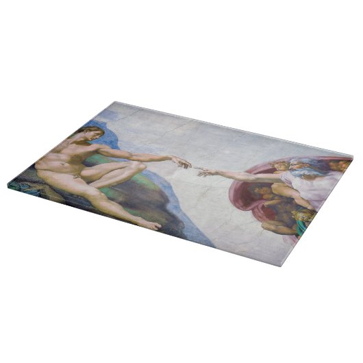 Michelangelo - Aanmaak van Adam geïsoleerd Snijplank (Hoek)