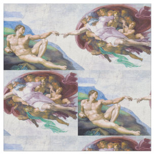 Michelangelo - Aanmaak van Adam geïsoleerd Stof