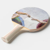 Michelangelo - Aanmaak van Adam geïsoleerd Tafeltennisbatje (Voorkant Gekanteld)