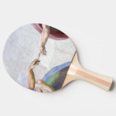 Michelangelo - Aanmaak van Adam geïsoleerd Tafeltennisbatje (Zijkant)
